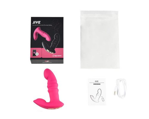 Вібратор пульсатор з поступальними рухами Fun Town Jive Pink, пульт ДК