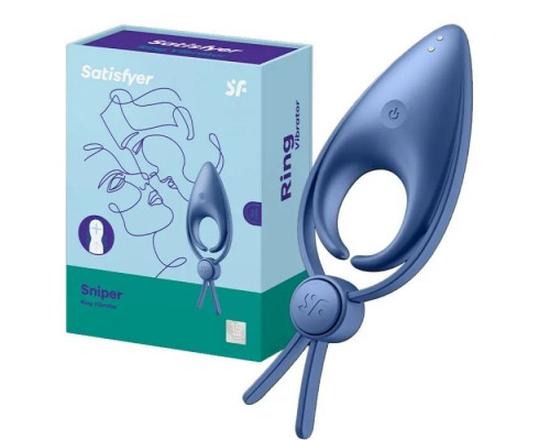 Эрекционное виброкольцо лассо с регулировкой размера Satisfyer Sniper Blue