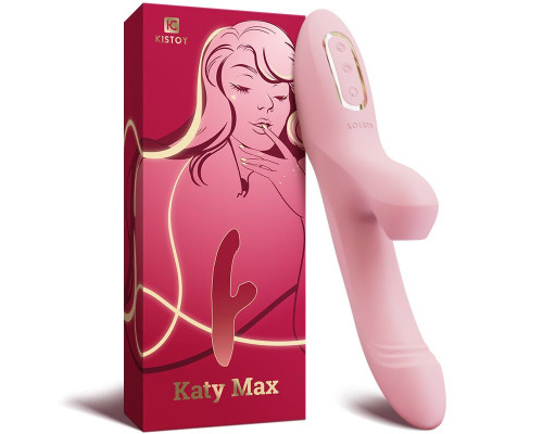 Вібратор-кролик з обертанням стовбура та вакуумною стимуляцією KisToy Katy Max