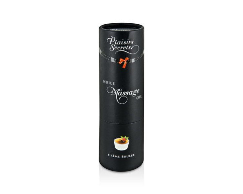 Масажна олія Plaisirs Secrets Creme Brulee (59 мл) з афродизіаками їстівна, подарункова упаковка