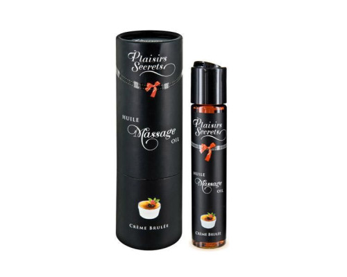 Масажна олія Plaisirs Secrets Creme Brulee (59 мл) з афродизіаками їстівна, подарункова упаковка