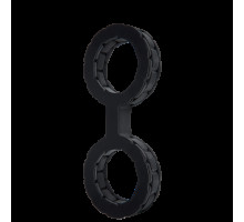 Наручники з силікону Doc Johnson The Cuffs Small - Black, добре тягнуться, для рук і для ніг
