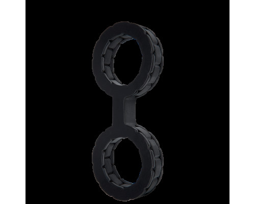 Наручники з силікону Doc Johnson The Cuffs Small - Black, добре тягнуться, для рук і для ніг