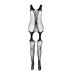 Бодистокинг с имитацией чулок и ажурной вставкой Passion BS072 black