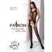 Бодистокинг с имитацией чулок и ажурной вставкой Passion BS072 black
