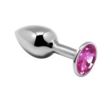 Металева анальна пробка з кристалом Alive Mini Metal Butt Plug Pink L