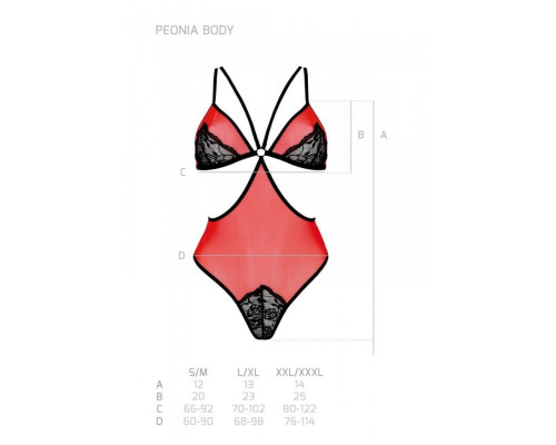 PEONIA BODY red L/XL Passion