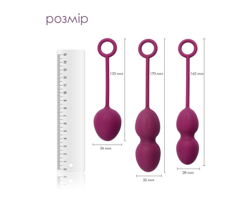 Набір вагінальних кульок зі зміщеним центром ваги Svakom Nova Violet