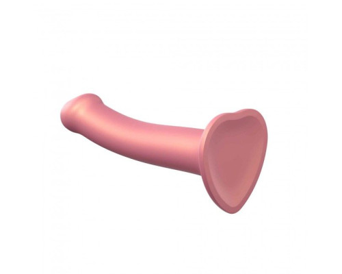 Насадка для страпона Strap-On-Me Mono Density Dildo Rose M, диам. 3,3см, однослойный силикон, гибкий
