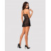 Obsessive 838-BAB-1 babydoll & thong black L/XL