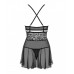 Obsessive 838-BAB-1 babydoll & thong black L/XL