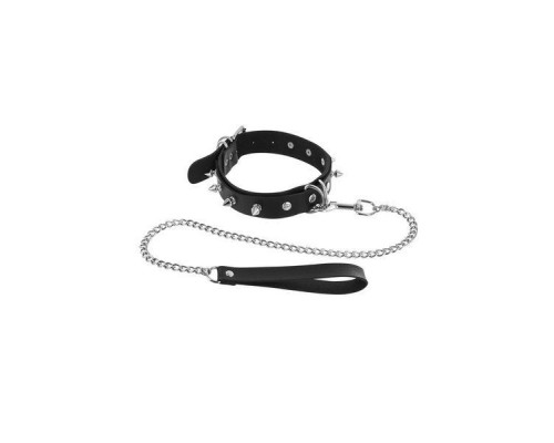Нашийник з повідцем Fetish Tentation Spikes and Leash