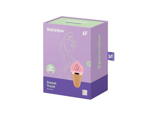 Мороженка спиннатор Satisfyer Lay-On - Sweet Treat Pink/Brown