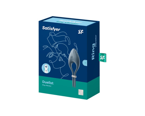 Ерекційне віброкільце лассо Satisfyer Duelist Dark Blue, 10 режимів, потужний мотор