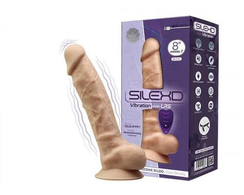 Фалоімітатор з вібрацією з пультом SilexD Vetus Vibro Flesh MODEL 1 size 8in (20,3 см)