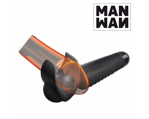 Мастурбатор-вібромасажер MAN.WAND, відмінно для пар, вібро-мінет, 20 режимів