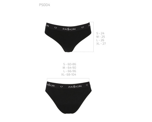 Трусики-сліпи з бавовни та еластаном Passion PS004 PANTIES black, size XL