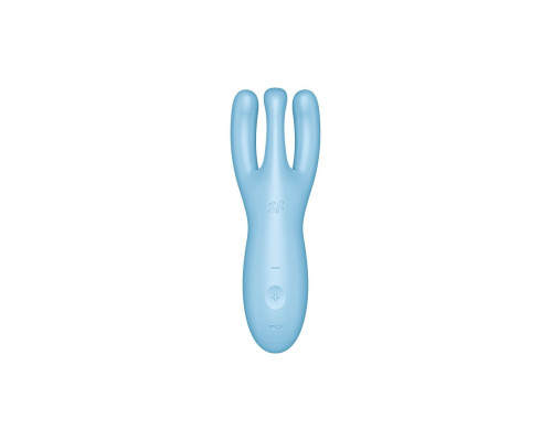 Кліторальний смарт вібратор Satisfyer Threesome 4 Blue з трьома пальчиками