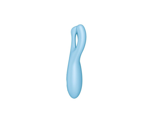 Кліторальний смарт вібратор Satisfyer Threesome 4 Blue з трьома пальчиками