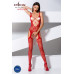 Откровенный бодистокинг с глубоким декольте Passion BS075 red