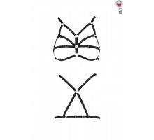 Бюстгальтер-стрепи ARMANDA BRA black S/M - Passion Exclusive