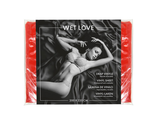 Простыня из винила Fetish Tentation Wet Love Red 220x200 см