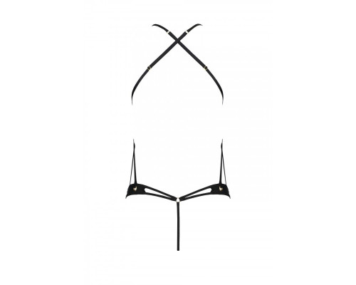 Боді з екошкіри з ремінцями та перфорацією Tamaris Body black L/XL — Passion