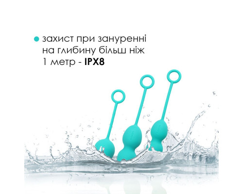Набір вагінальних кульок зі зміщеним центром ваги Svakom Nova Green (м'ята упаковка)
