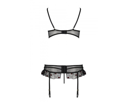 Сексуальний комплект з поясом для панчіх LOVELIA SET black XXL/XXXL - Passion