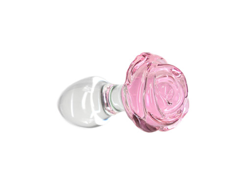 Скляна анальна пробка Pillow Talk – Rosy- Luxurious Glass Anal Plug