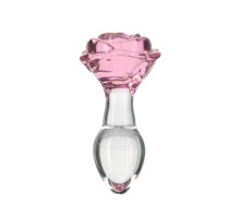 Скляна анальна пробка Pillow Talk – Rosy- Luxurious Glass Anal Plug