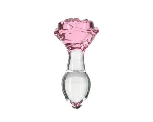 Скляна анальна пробка Pillow Talk – Rosy- Luxurious Glass Anal Plug