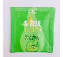 Пробник массажного геля Sensuva - Sizzle Lips Caramel Apple (6 мл)