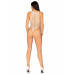 Leg Avenue Net snap crotch tank bodysuit OS White