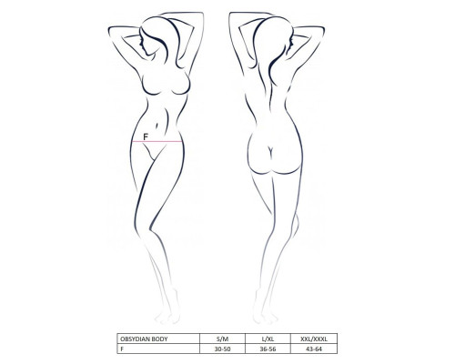 (SALE) Боді монокіні OBSYDIAN BODY black XXL/XXXL - Passion