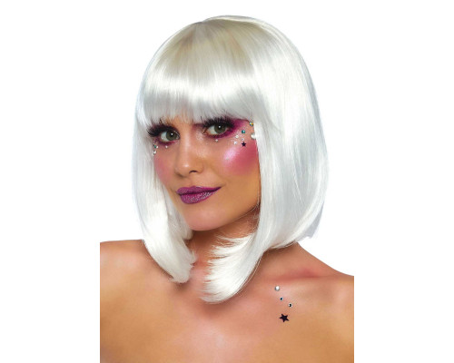 Leg Avenue Pearl short natural bob wig White