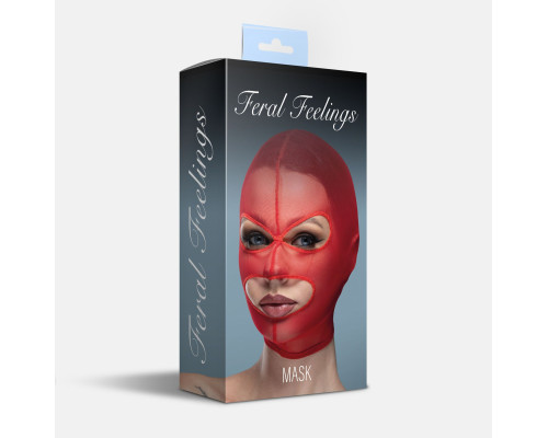 Маска сітка з відкритим ротом та очима Feral Feelings - Mask Red