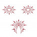 Пестіс з кристалів Petits Joujoux Gloria set of 3 - Red, прикраса на груди та вульву