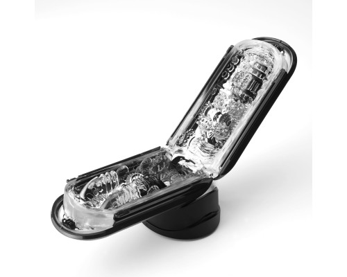 Мастурбатор Tenga Flip Zero Electronic Vibration Black, змінна інтенсивність, розкладний