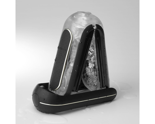 Мастурбатор Tenga Flip Zero Electronic Vibration Black, змінна інтенсивність, розкладний
