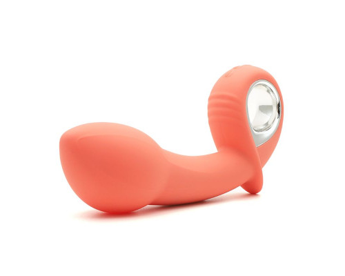 Анальний вібратор KisToy Klein Orange з кінчиком, що надувається, unisex, діаметр 3,5-5 см