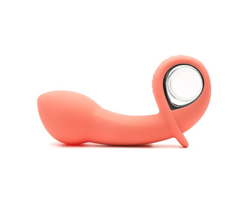 Анальний вібратор KisToy Klein Orange з кінчиком, що надувається, unisex, діаметр 3,5-5 см