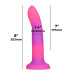 Фалоімітатор, що світиться у темряві, ADDICTION - Rave - 8" Glow in the Dark Dildo - Pink Purple