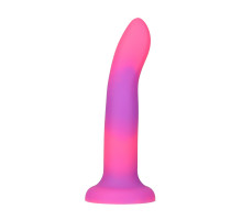 Фалоімітатор, що світиться у темряві, ADDICTION - Rave - 8" Glow in the Dark Dildo - Pink Purple