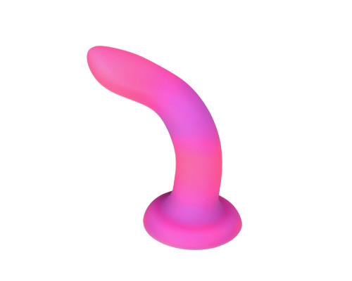 Фалоімітатор, що світиться у темряві, ADDICTION - Rave - 8" Glow in the Dark Dildo - Pink Purple