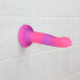 Фалоімітатор, що світиться у темряві, ADDICTION - Rave - 8" Glow in the Dark Dildo - Pink Purple