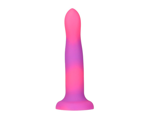 Фалоімітатор, що світиться у темряві, ADDICTION - Rave - 8" Glow in the Dark Dildo - Pink Purple
