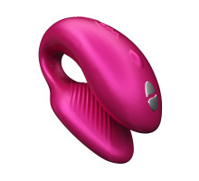 Смарт-вібратор для пар We-Vibe Chorus Cosmic Pink, сенсорне керування вібраціями стисненням пульта