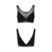 Топ з прозорою вставкою Passion PS002 TOP black, size L
