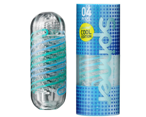 Мастурбатор Tenga Spinner 04 Pixel Cool Edition з пружною стимулювальною спіраллю всередині